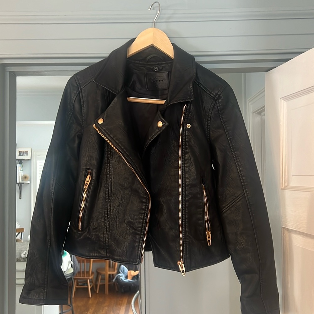 BLANK NYC black leather jacket